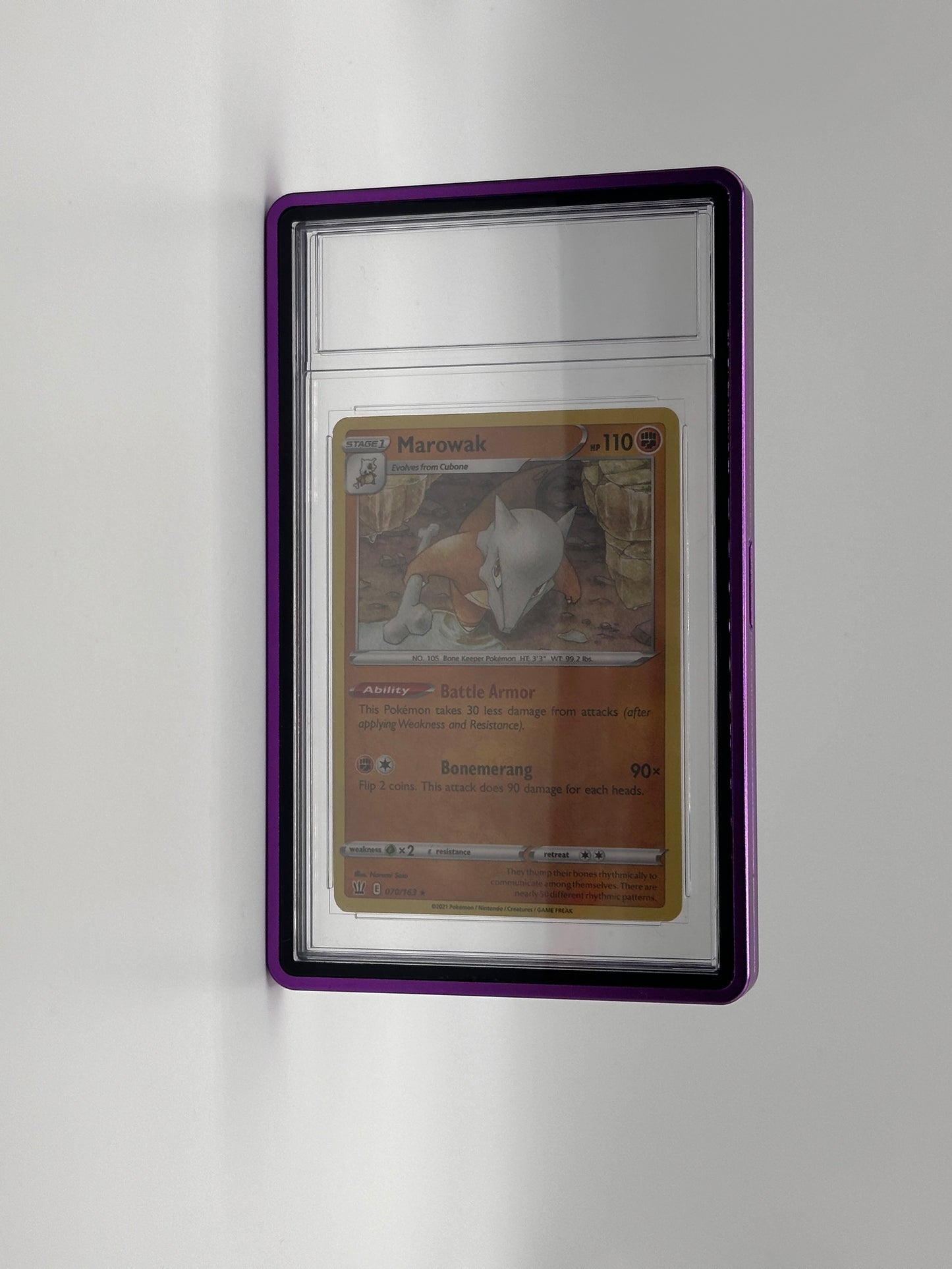 Estuche metálico magnético PSA CGC morado para cartas de TCG de Pokémon de nivel deportivo