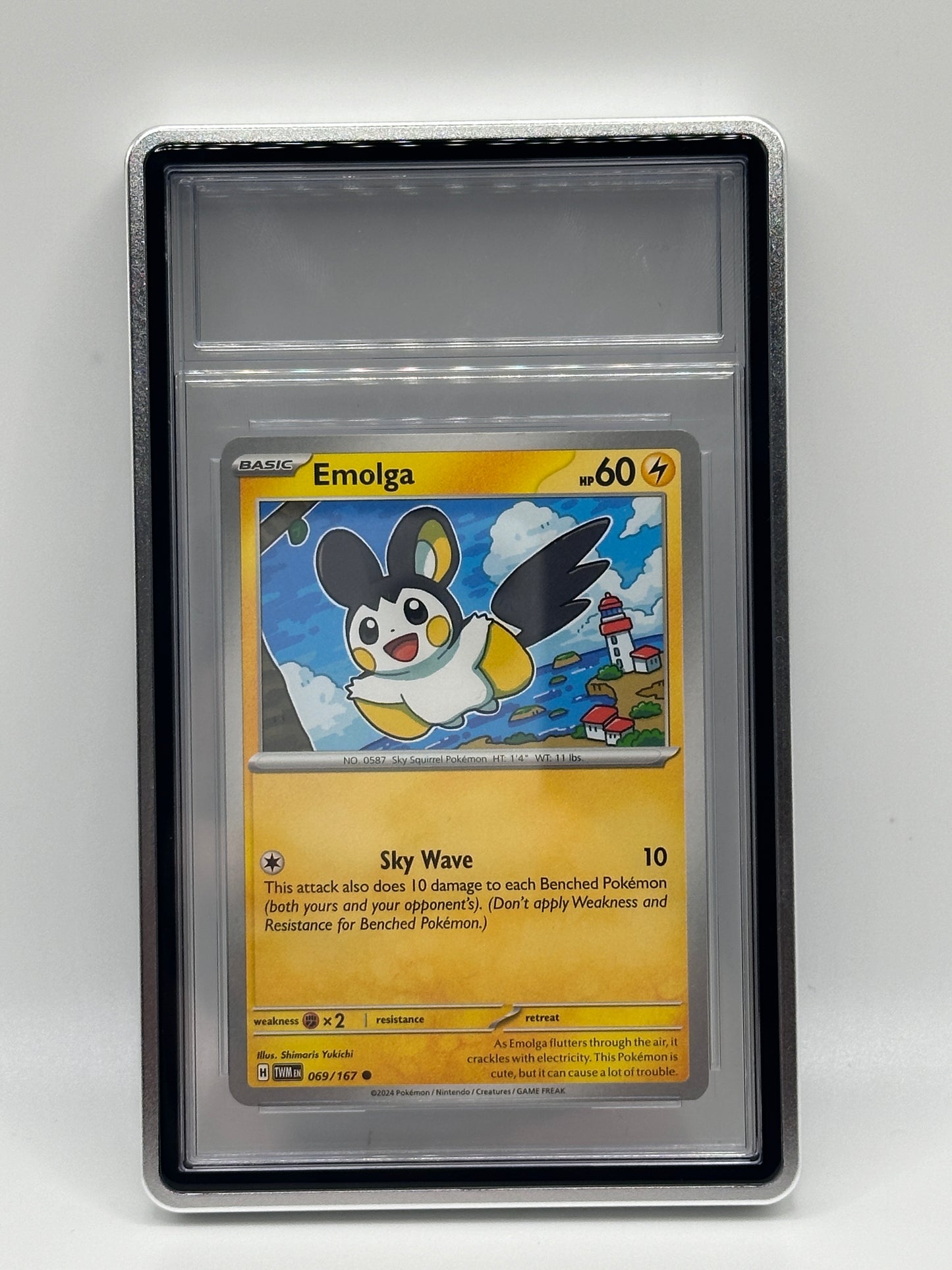 Estuche magnético de metal plateado CGC para cartas de TCG de Pokémon de nivel deportivo