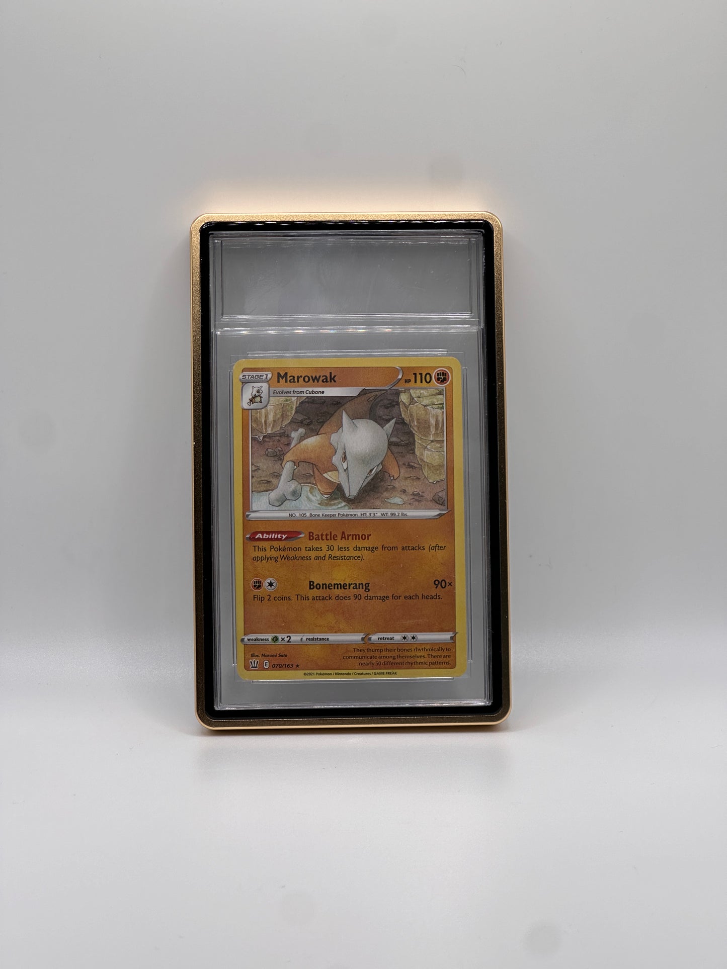 Gold CGC Magnetic Metal Case for Graded Sport Pokemon TCG Card