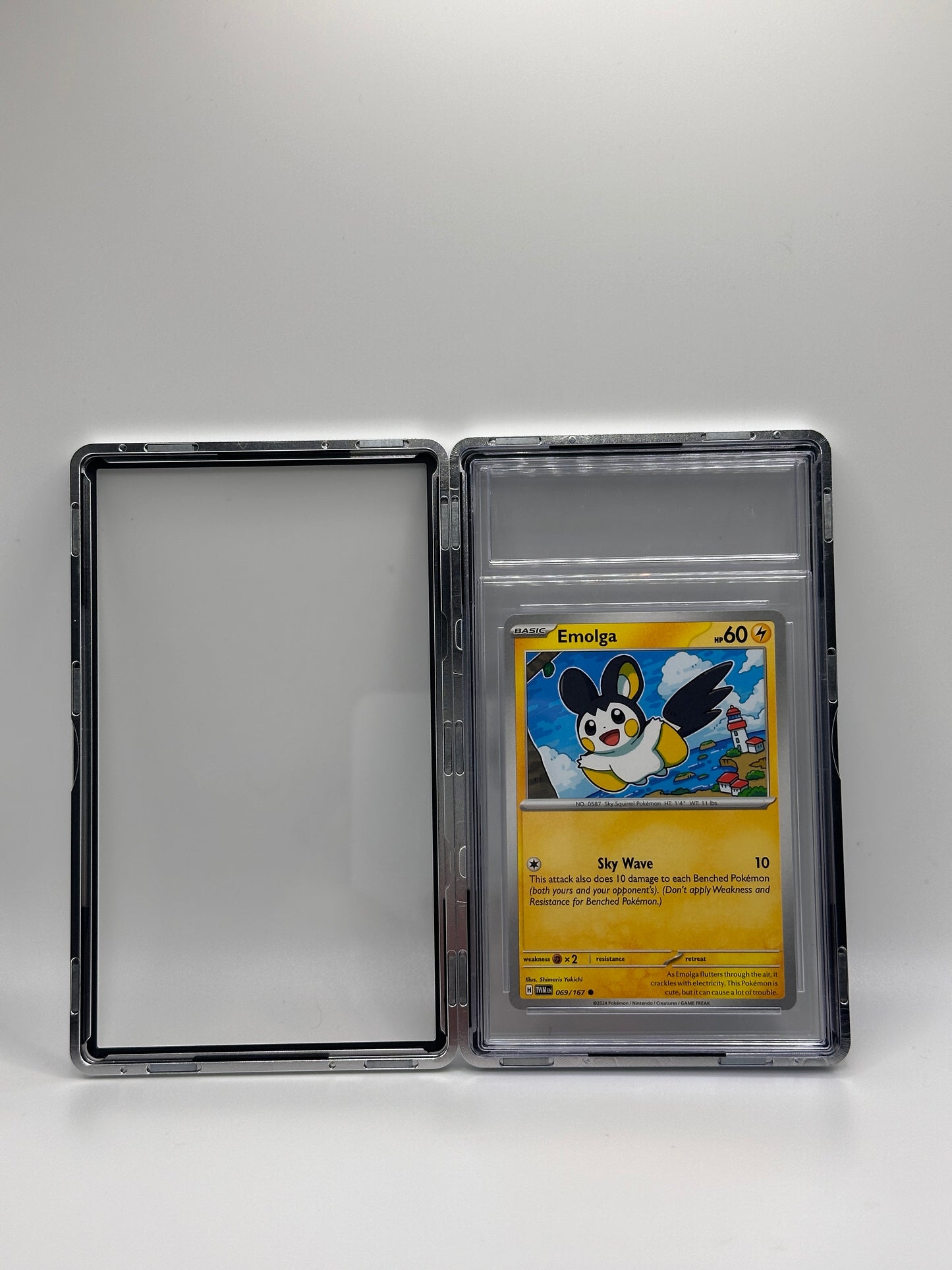 Silbernes CGC-Magnetmetallgehäuse für Graded Sport Pokemon TCG-Karte