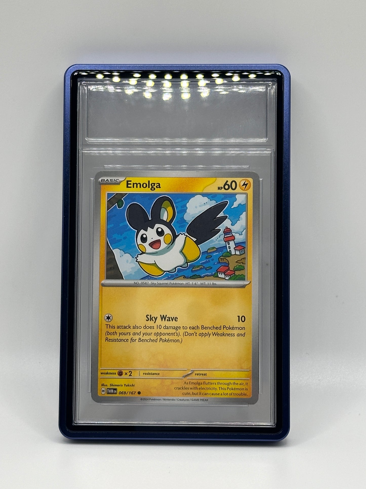 Blue PSA CGC Magnetic Metal Case for Graded Sport Pokemon TCG Card