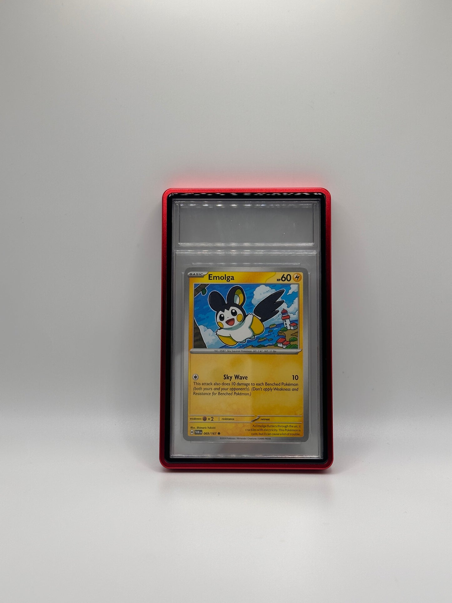 Red PSA CGC Magnetic Metal Case for Graded Sport Pokemon TCG Card