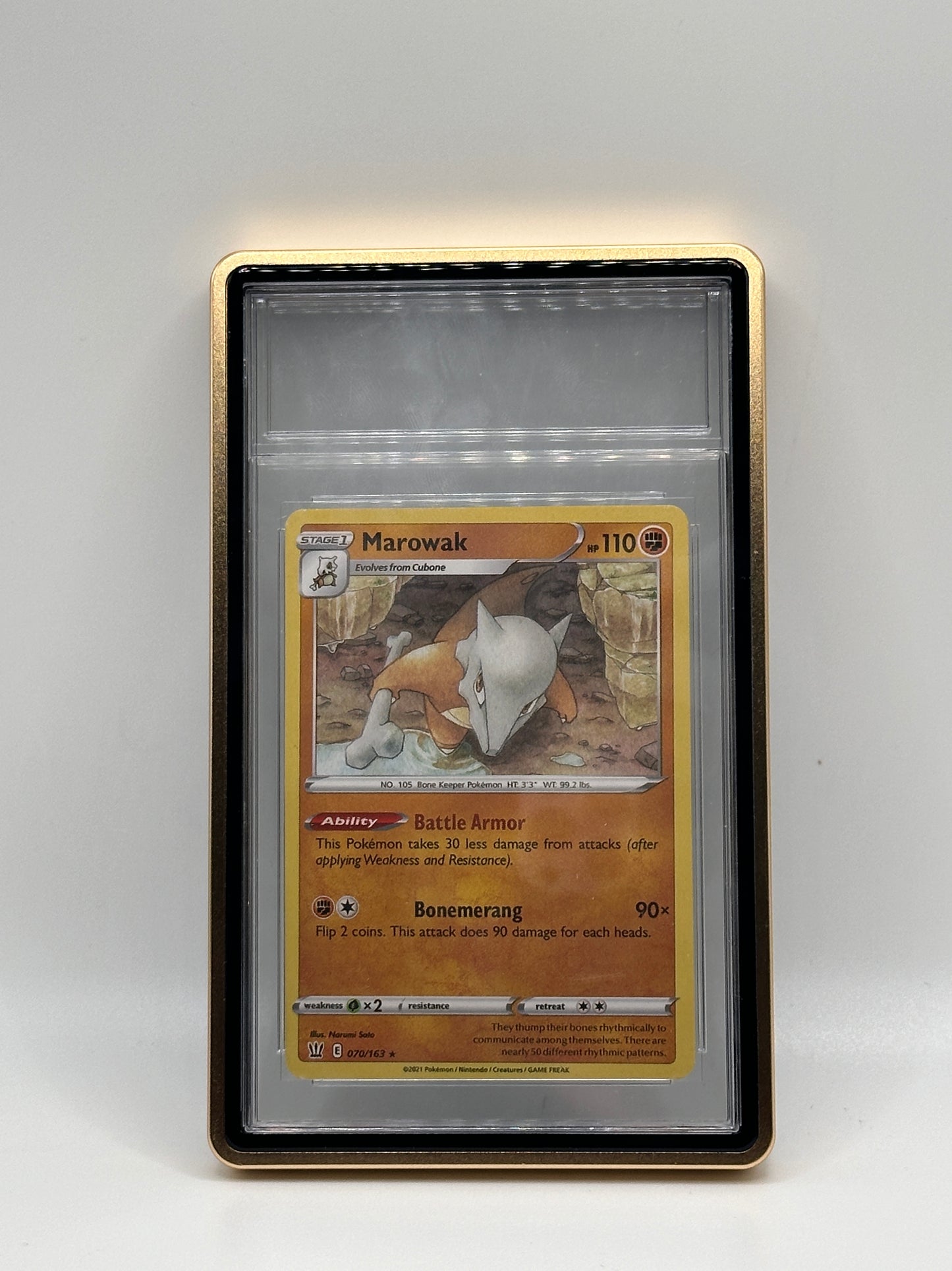 Gold CGC Magnetic Metal Case for Graded Sport Pokemon TCG Card