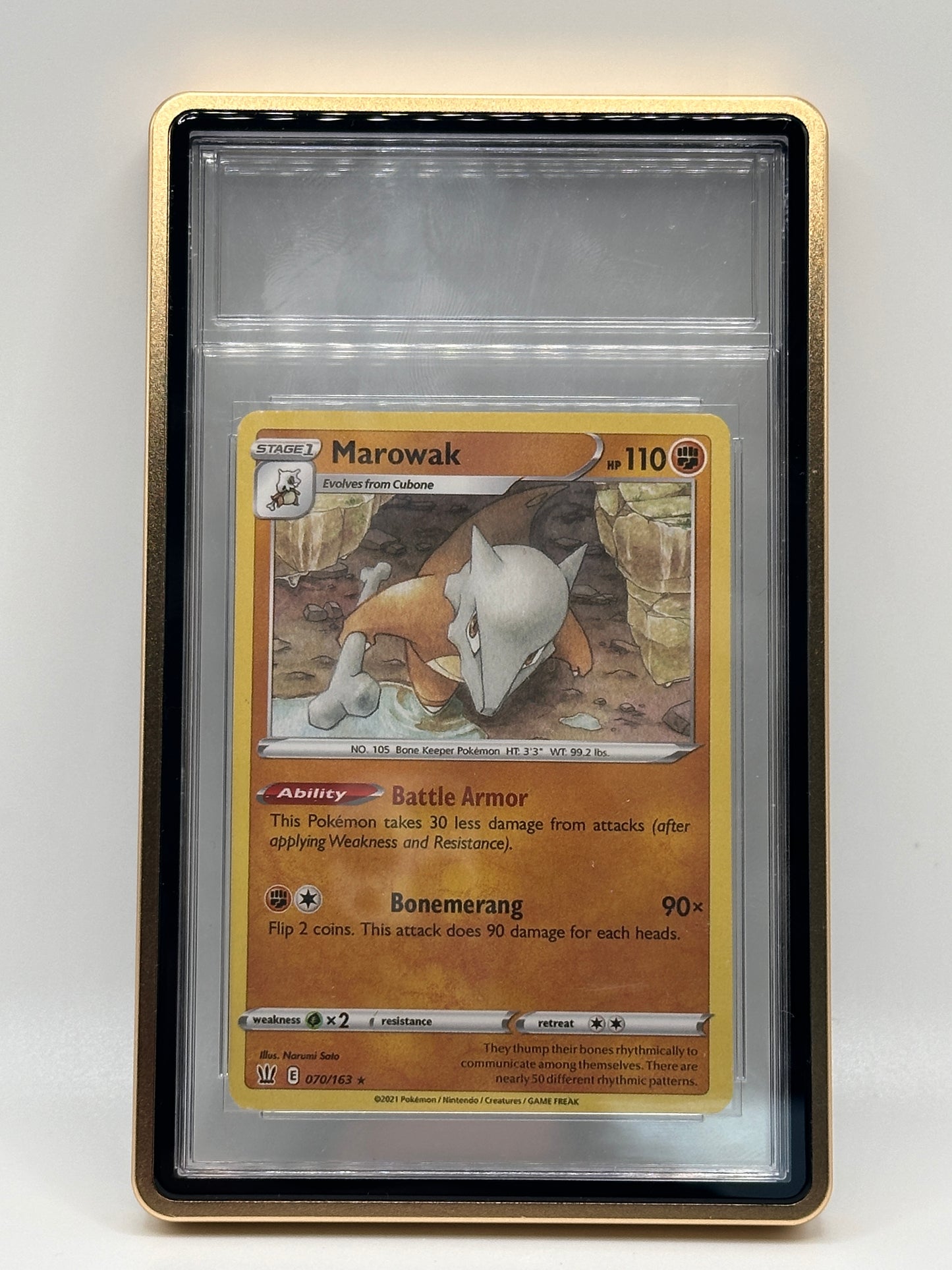 Gold CGC Magnetic Metal Case for Graded Sport Pokemon TCG Card