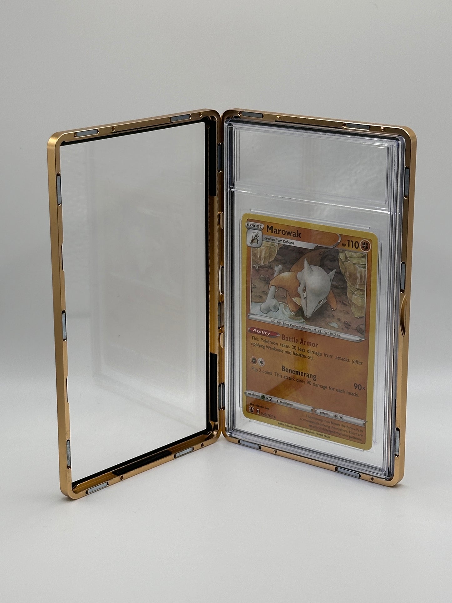 Goldenes magnetisches CGC-Metallgehäuse für Graded Sport Pokemon TCG-Karte