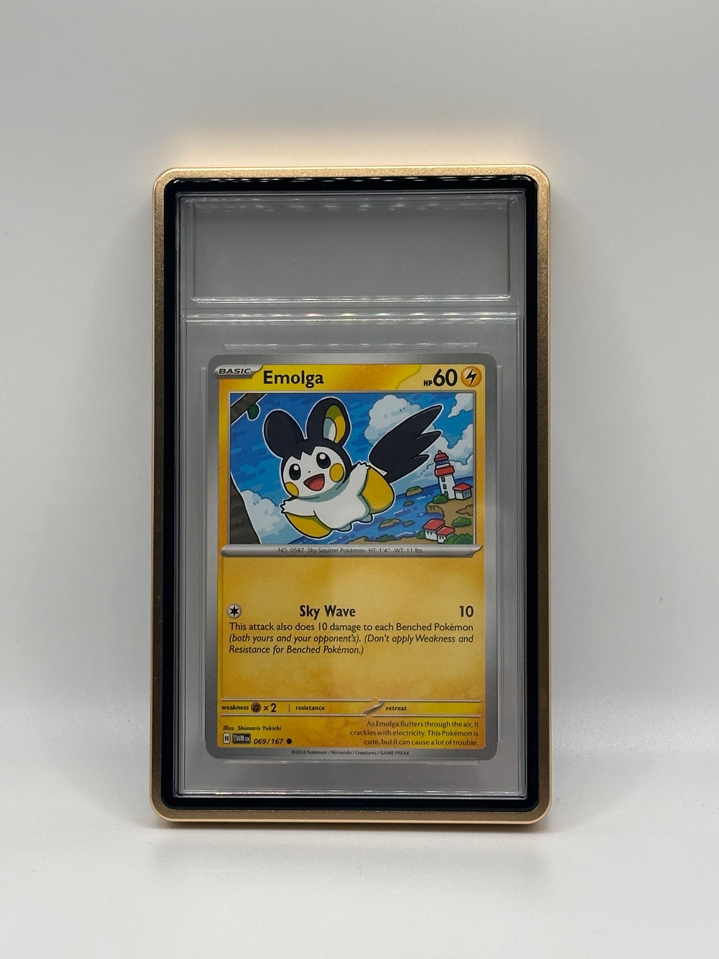 Goldenes magnetisches CGC-Metallgehäuse für Graded Sport Pokemon TCG-Karte