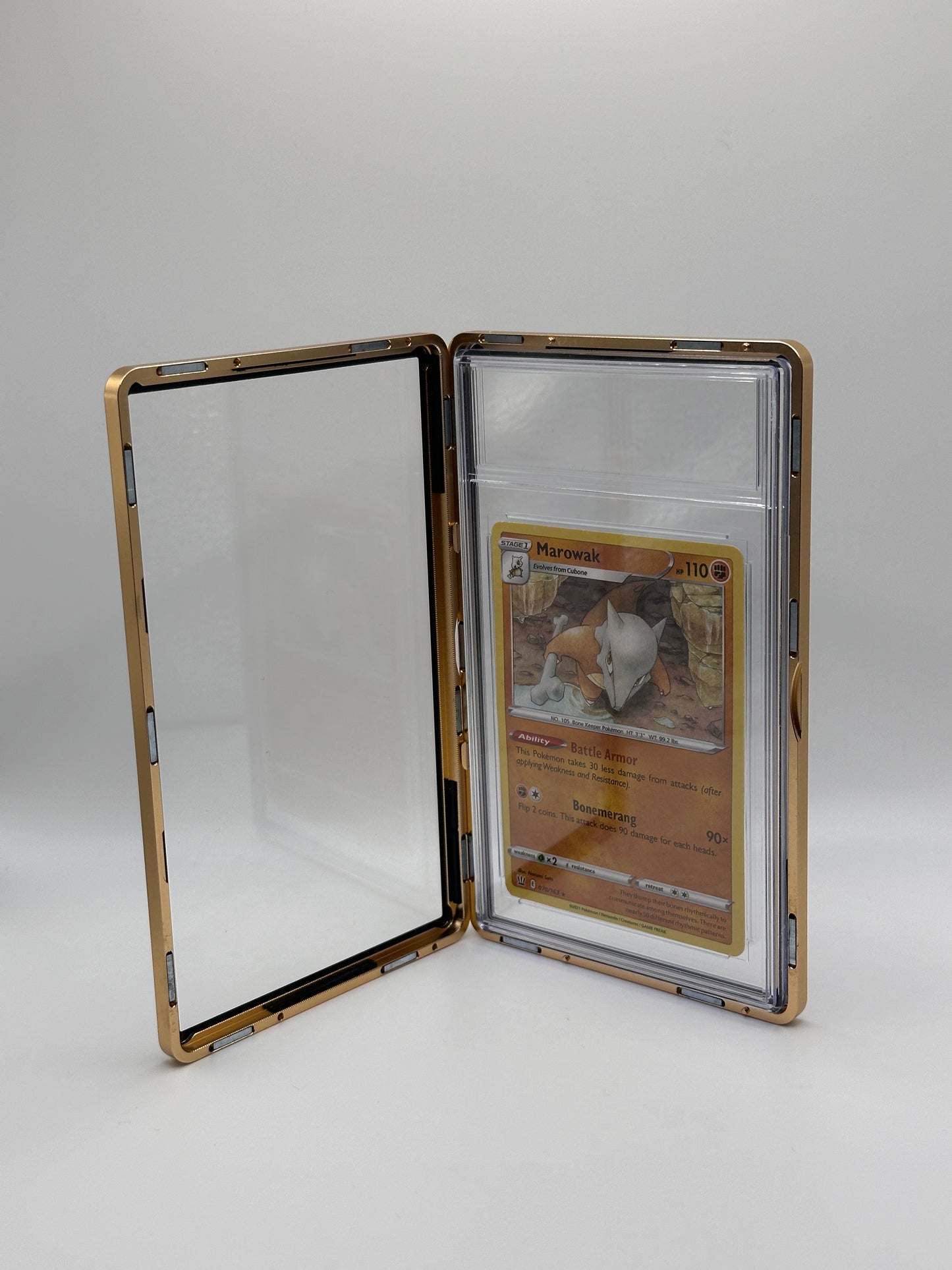 Goldenes magnetisches CGC-Metallgehäuse für Graded Sport Pokemon TCG-Karte