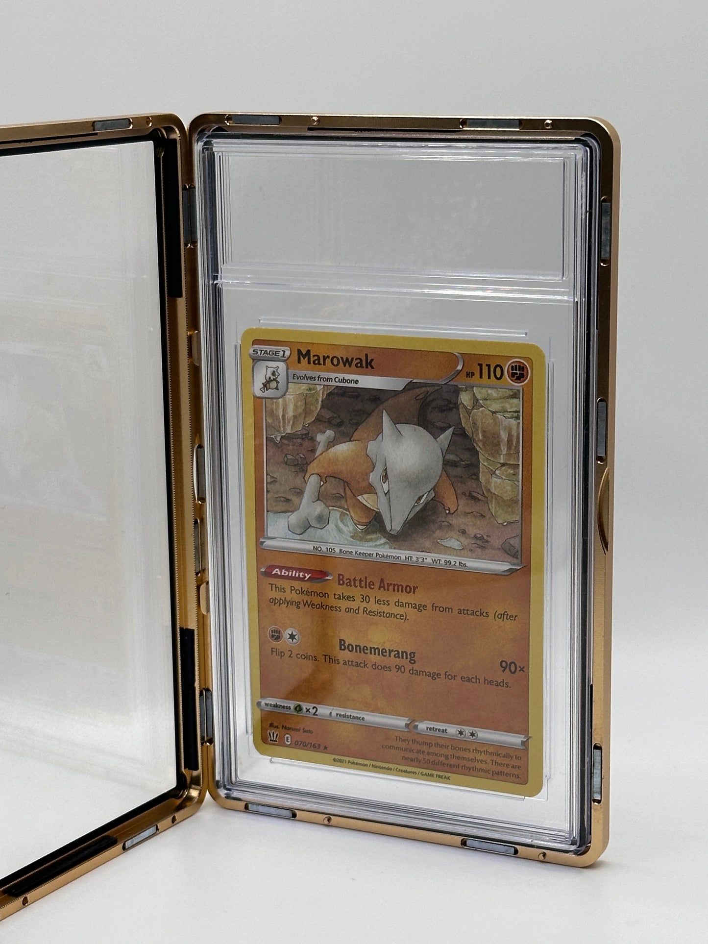 Goldenes magnetisches CGC-Metallgehäuse für Graded Sport Pokemon TCG-Karte