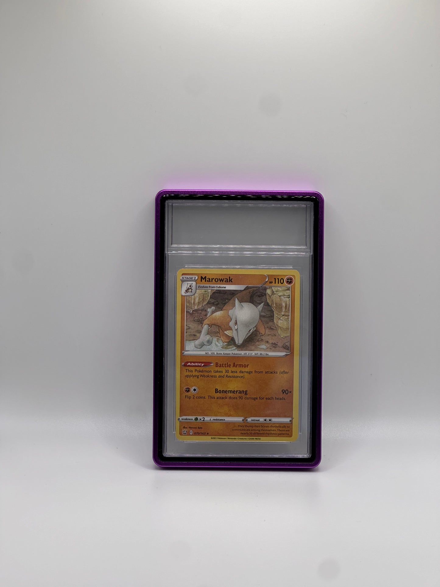 Estuche metálico magnético PSA CGC morado para cartas de TCG de Pokémon de nivel deportivo