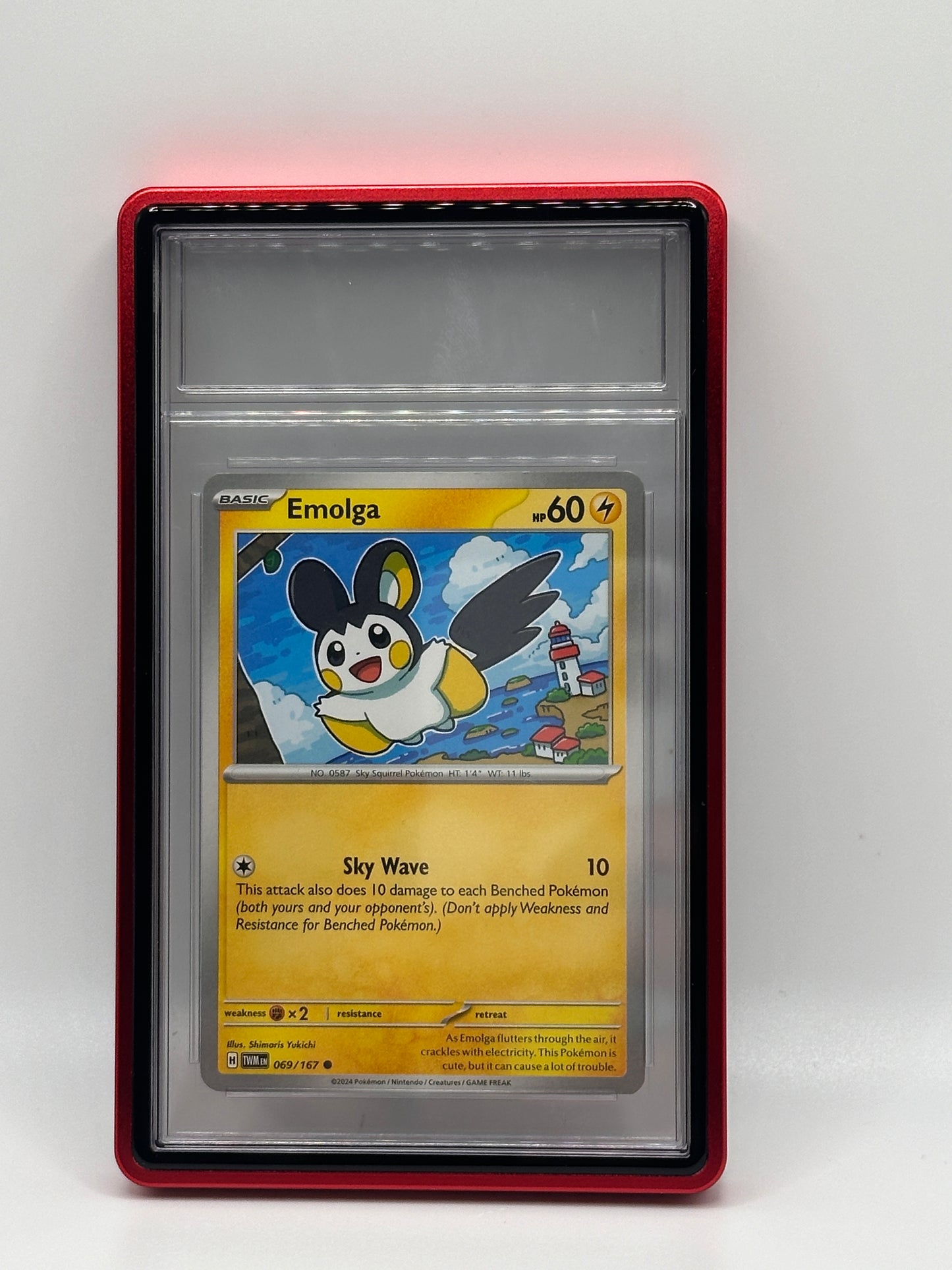 Red PSA CGC Magnetic Metal Case for Graded Sport Pokemon TCG Card