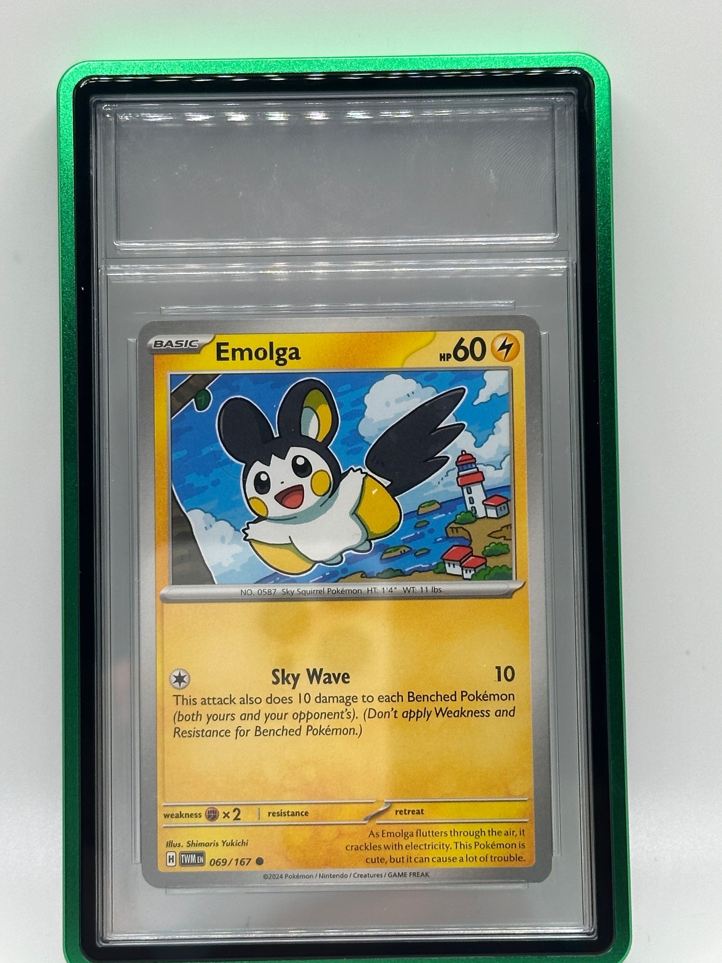 Green PSA CGC Magnetic Metal Case for Graded Sport Pokemon TCG Card