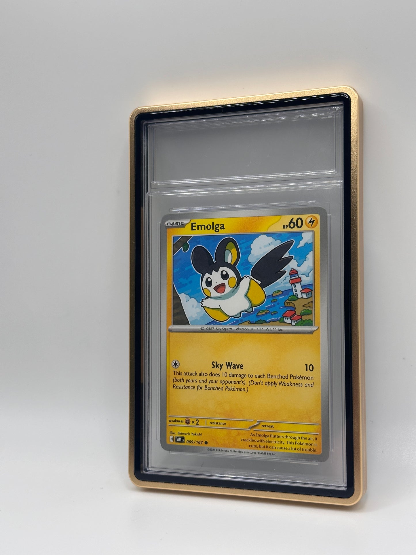 Goldenes magnetisches CGC-Metallgehäuse für Graded Sport Pokemon TCG-Karte