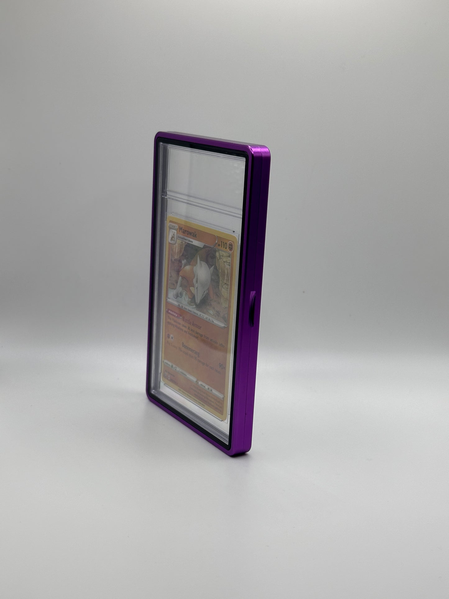 Estuche metálico magnético PSA CGC morado para cartas de TCG de Pokémon de nivel deportivo