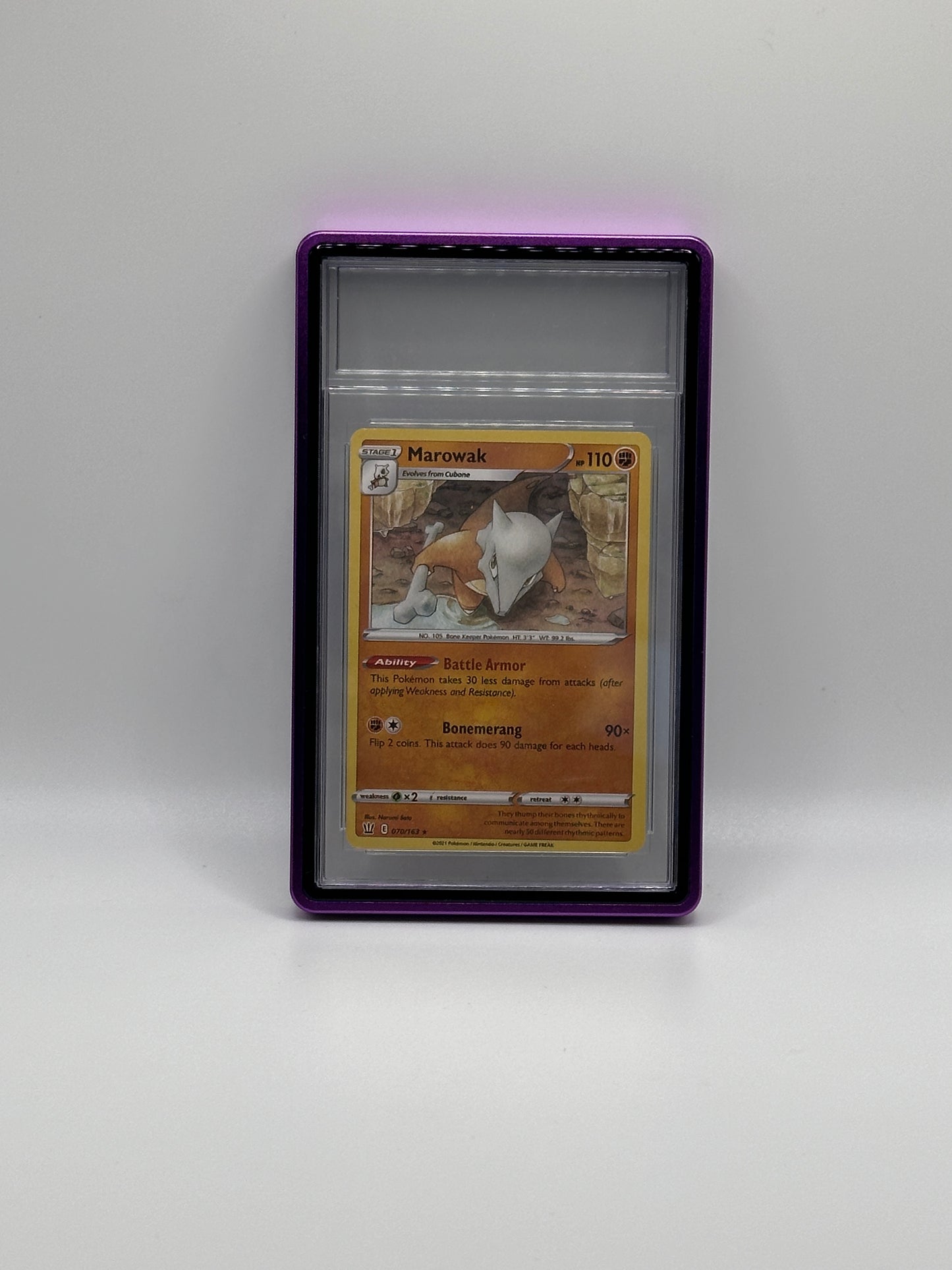 Estuche metálico magnético PSA CGC morado para cartas de TCG de Pokémon de nivel deportivo