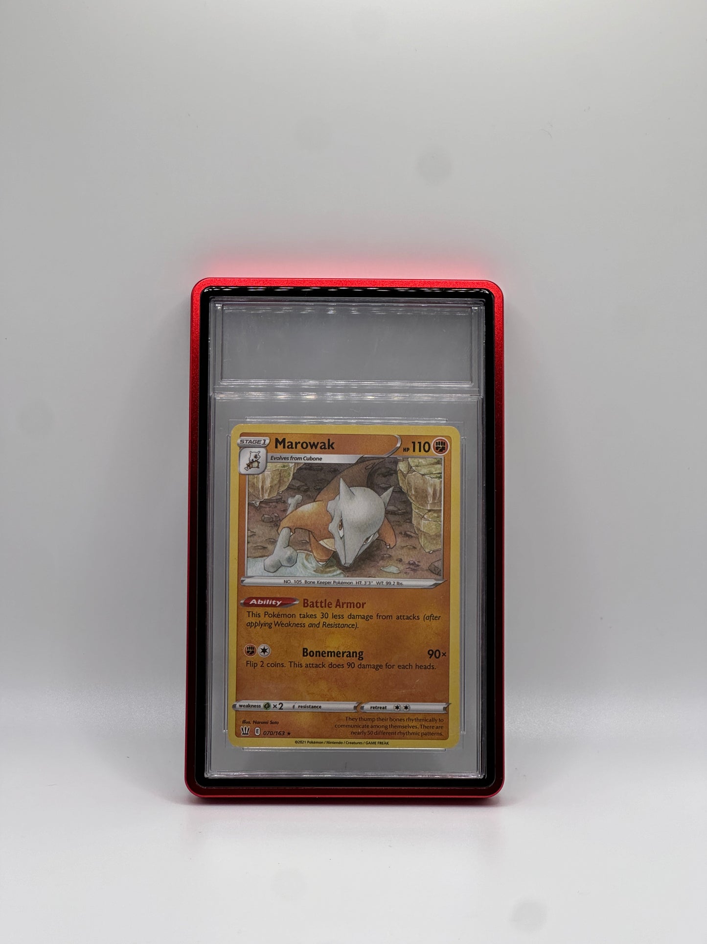 Red PSA CGC Magnetic Metal Case for Graded Sport Pokemon TCG Card