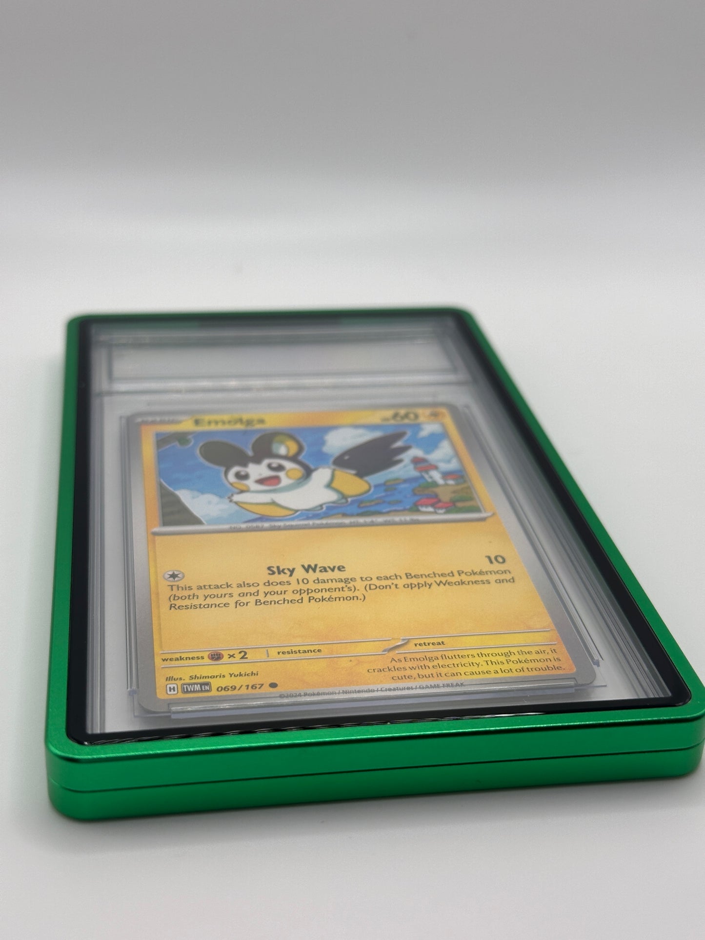 Estuche magnético de metal PSA CGC verde para cartas de TCG de Pokémon de nivel deportivo