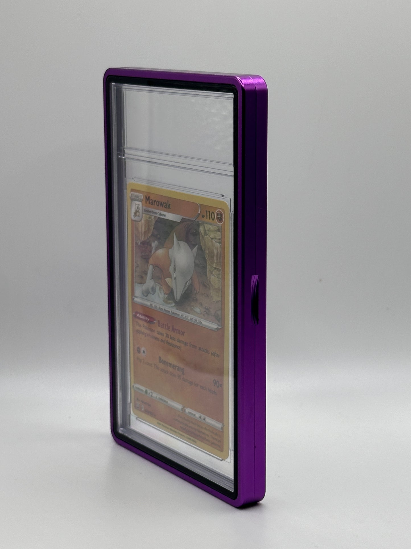 Estuche metálico magnético PSA CGC morado para cartas de TCG de Pokémon de nivel deportivo