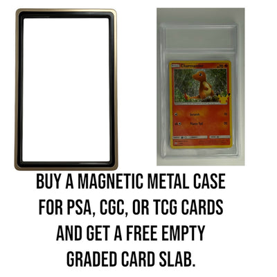 Buy a Magnetic Metal Case for PSA, CGC, or TCG Cards – Get a Free Empty Graded Card Slab!